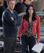 Courteney Cox Red Leather Jacket