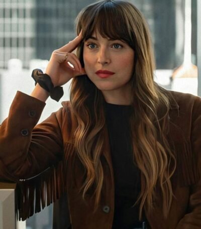 Dakota Johnson High Note Suede Leather Jacket
