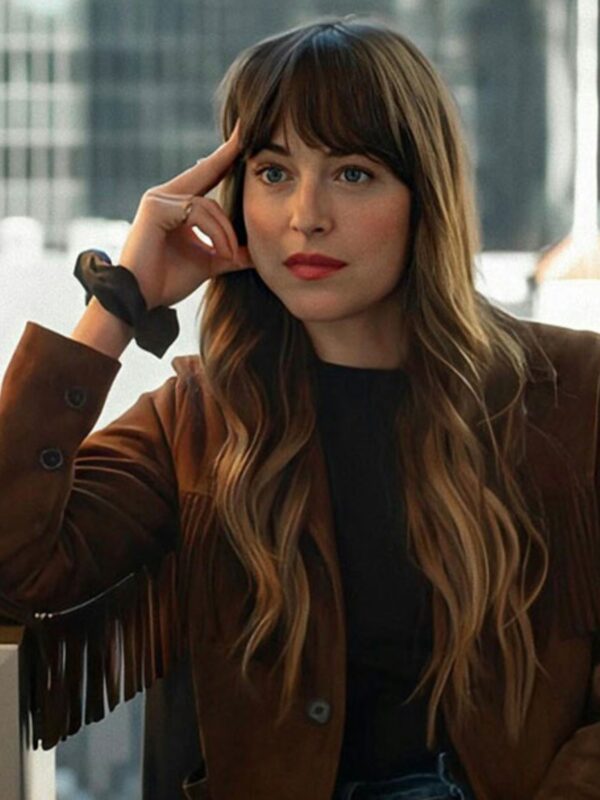 Dakota Johnson High Note Suede Leather Jacket