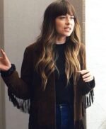 Dakota Johnson High Note Suede Leather Jacket