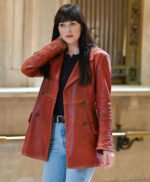 Dakota Johnson Madame Leather Coat