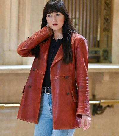 Dakota Johnson Madame Leather Coat