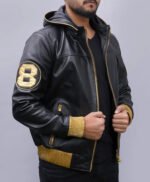 David Puddy Inspired 8 Ball Men and Women Leather Jacket