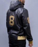 David Puddy Inspired 8 Ball Men and Women Leather Jacket
