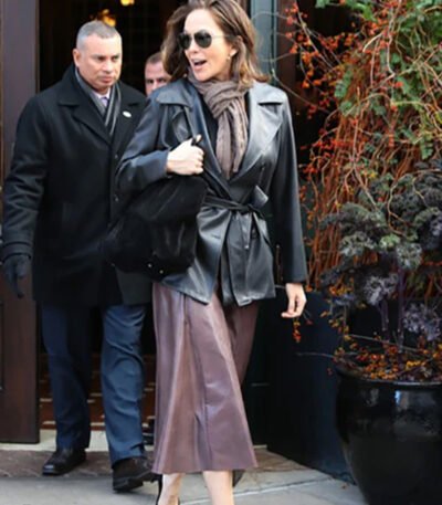 Diane Lane Black Stylish Leather Jacket