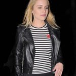 Dianna Agron Black Leather Jacket