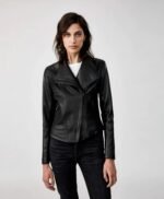 Dinah Leather Jacket in Black