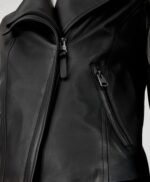 Dinah Leather Jacket in Black