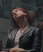 Dua Lipa Training Season Black Leather Blazer