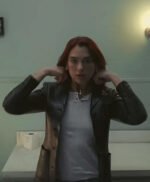 Dua Lipa Training Season Black Leather Blazer