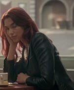 Dua Lipa Training Season Black Leather Blazer