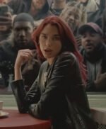 Dua Lipa Training Season Black Leather Blazer