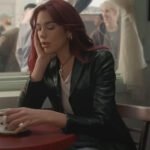 Dua Lipa Training Season Black Leather Blazer