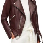 Echoes Michelle Monaghan Maroon Leather Jacket