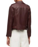 Echoes Michelle Monaghan Maroon Leather Jacket