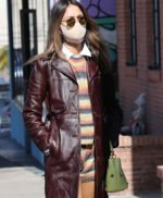 Eiza Gonzalez Leather Trench Coat