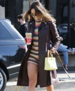 Eiza Gonzalez Leather Trench Coat