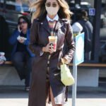 Eiza Gonzalez Leather Trench Coat