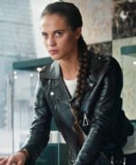 Elegant Alicia Vikander Tomb Raider Leather Jacket