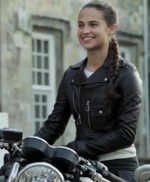 Elegant Alicia Vikander Tomb Raider Leather Jacket