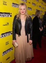 Elisabeth Moss Black Leather Jacket