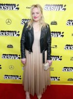 Elisabeth Moss Black Leather Jacket
