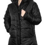 Ella Womens Black Puffer Coat