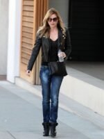 Ellen Pompeo Black Leather Jacket
