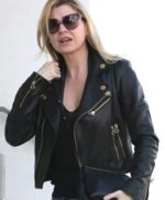 Ellen Pompeo Black Leather Jacket
