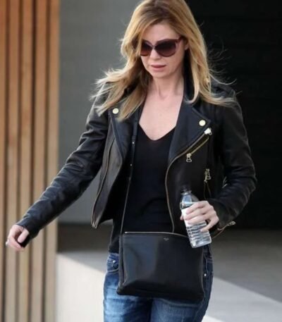 Ellen Pompeo Black Leather Jacket