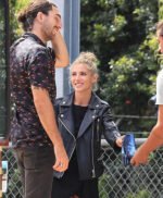 Elsa Pataky Black Leather Jacket