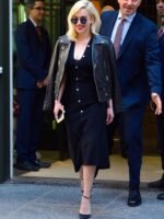 Emilia Clarke Black Leather Jacket
