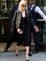 Emilia Clarke Black Leather Jacket