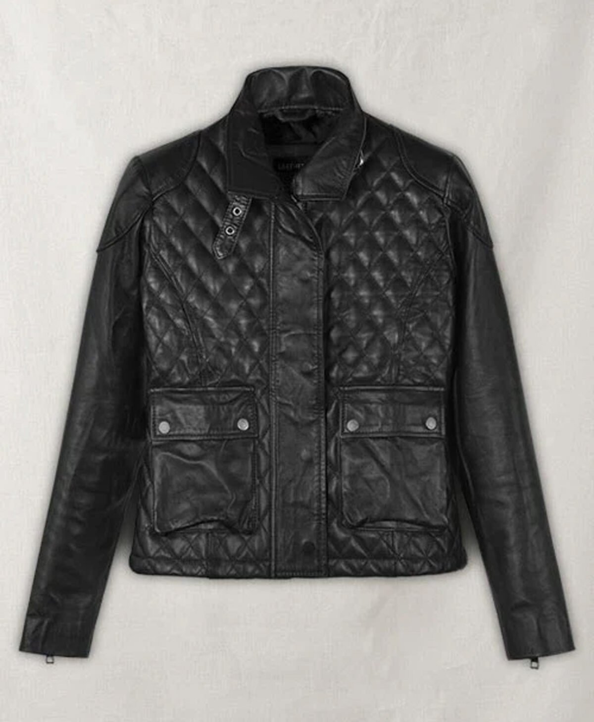 Emily Blunt Black Leather Jacket