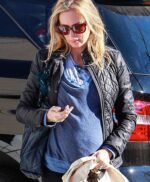 Emily Blunt Black Leather Jacket