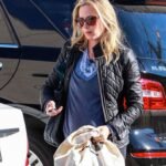 Emily Blunt Black Leather Jacket