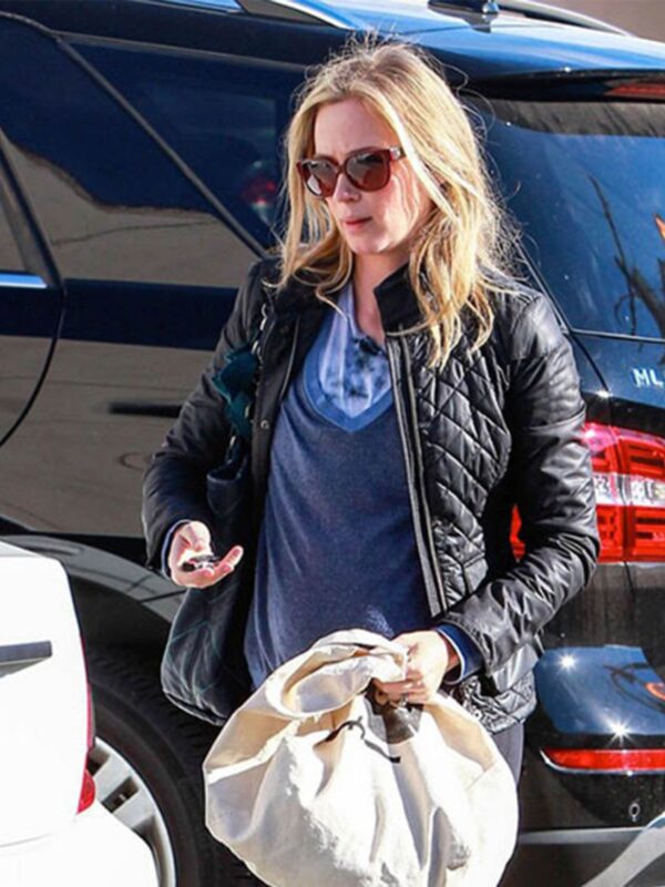 Emily Blunt Black Leather Jacket
