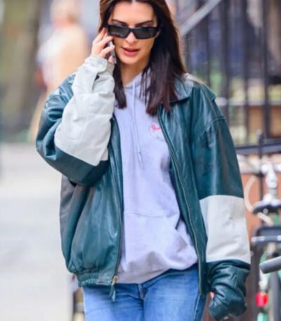 Emily Ratajkowski Leather Jacket