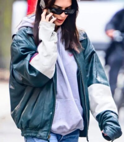 Emily Ratajkowski Leather Jacket