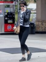 Emma Stone Malibu Black Leather Jacket