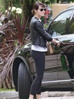 Emma Stone Malibu Black Leather Jacket