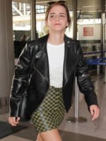 Emma Watson Black Leather Jacket