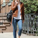 Emma Watson Brown Leather Jacket