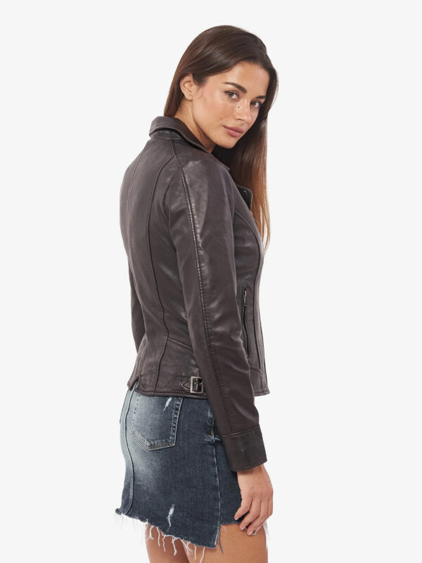Fashionable Black Biker Leather Jacket For Women