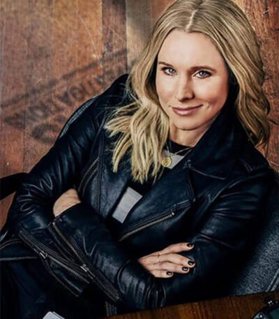 Kristen Bell Veronica Mars S04 Black Leather Jacket