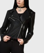 Night Wrath Black Biker Leather Jacket