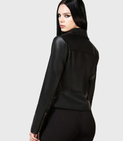 Night Wrath Black Biker Leather Jacket