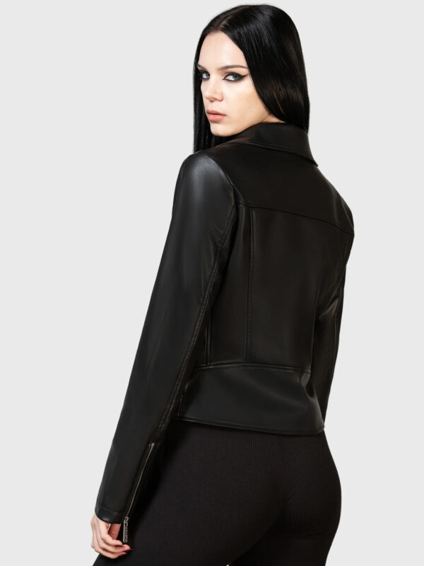Night Wrath Black Biker Leather Jacket