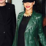 Rihanna Green Leather Jacket