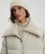 Women White Wind breaker Jacket